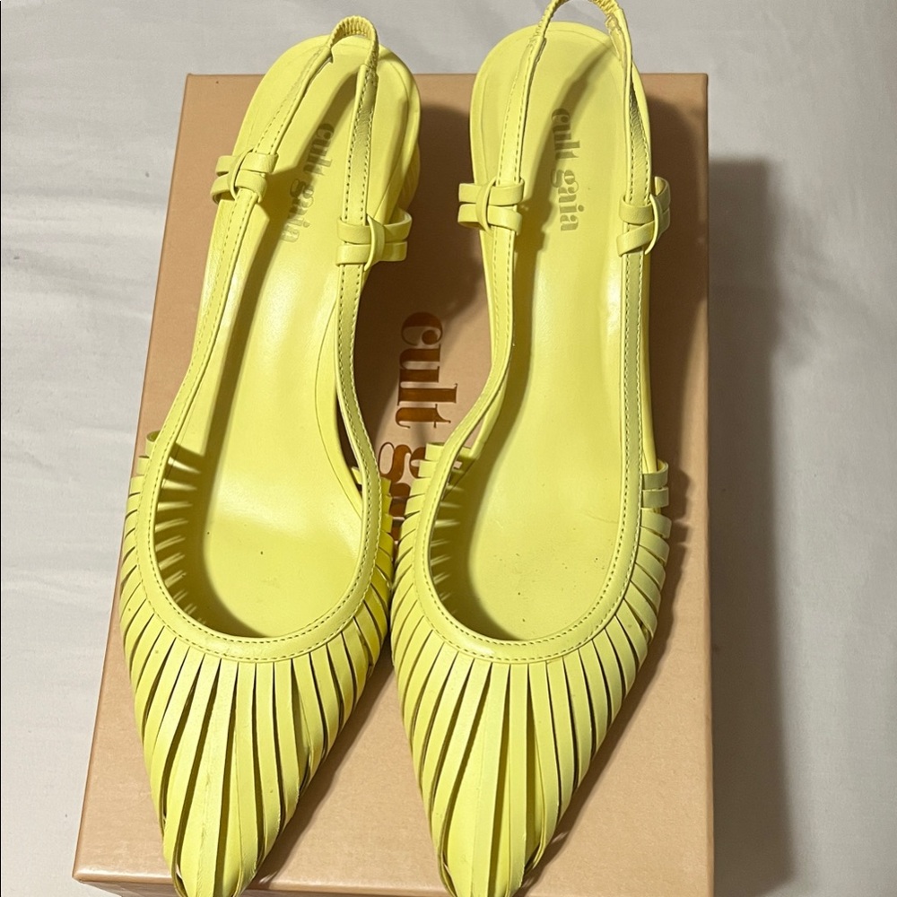 Cult Gaia Lemon Slingback Heels